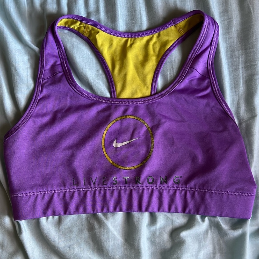 Purple Livestrong Nike Dri-Fit Sports Bra